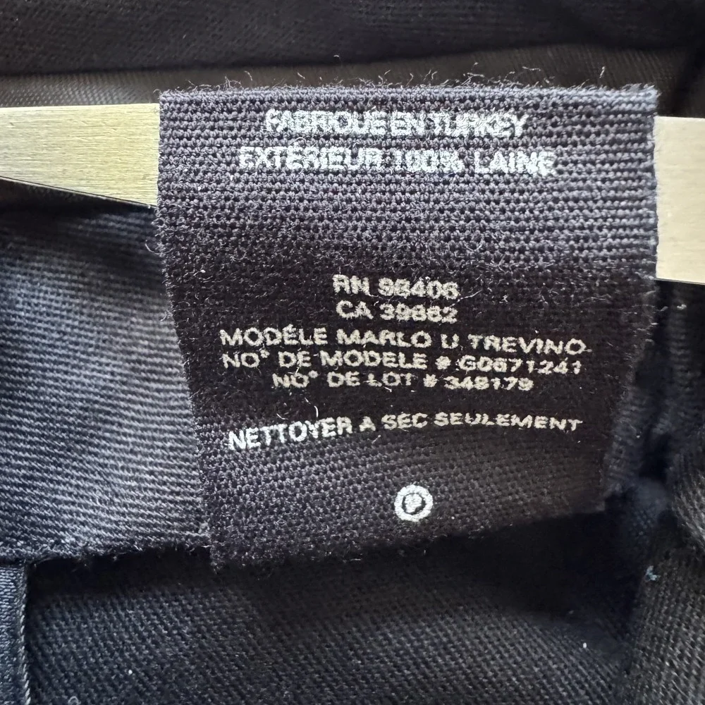 THEORY Marlo U Trevino‎ Wool Dress Pants Mens 28x24.5 Blue Cropped Flat Front